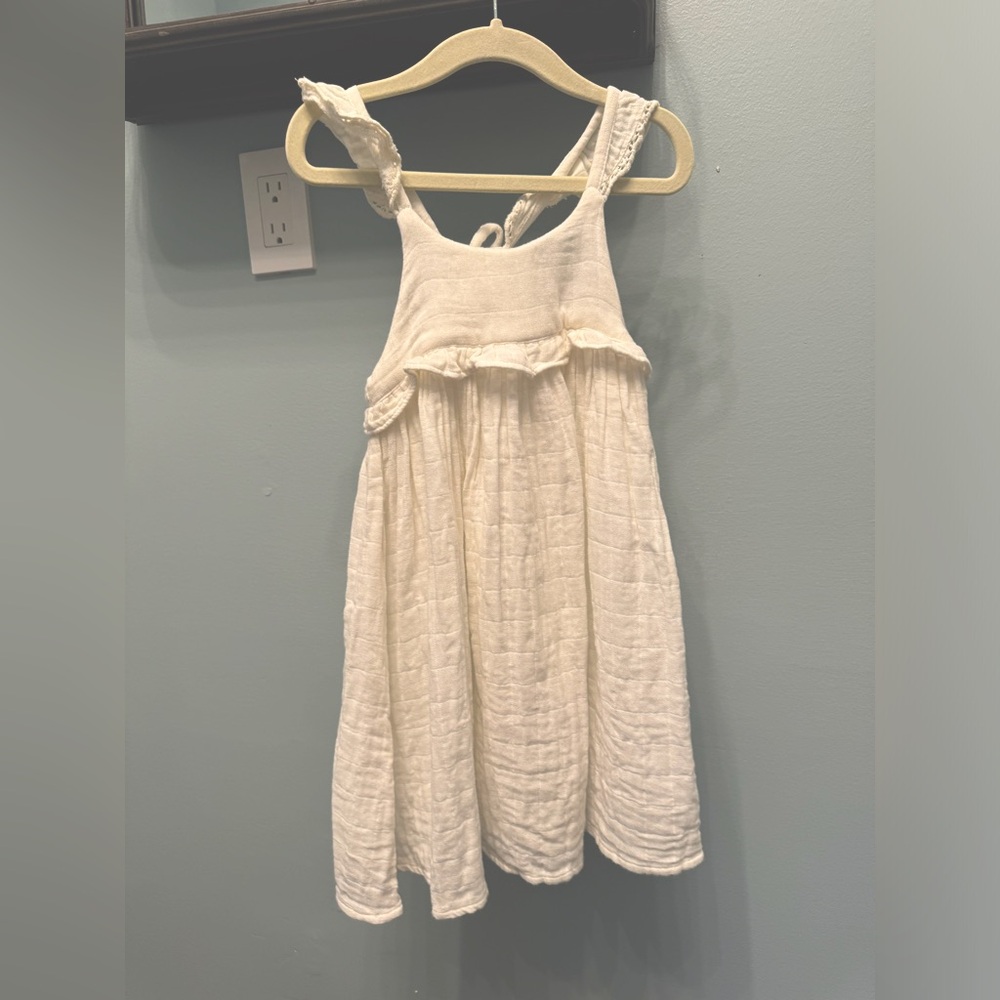 Ivory Lola dress by Jamie Kay in muslin fabric